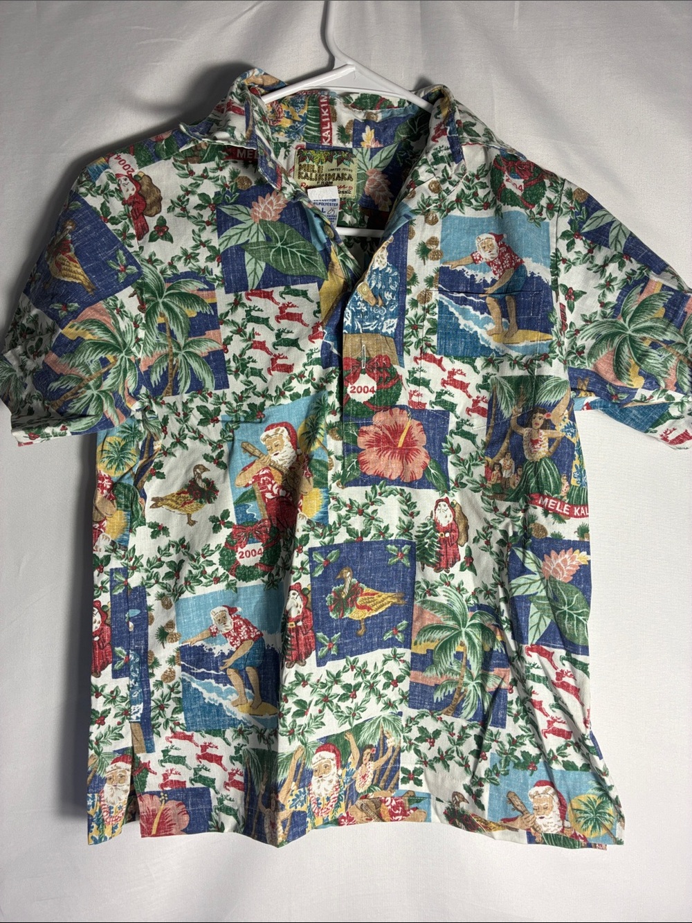 Reyn Spooner Mele Kalikimaka Vintage 2004 Tropical Kids Large Christmas